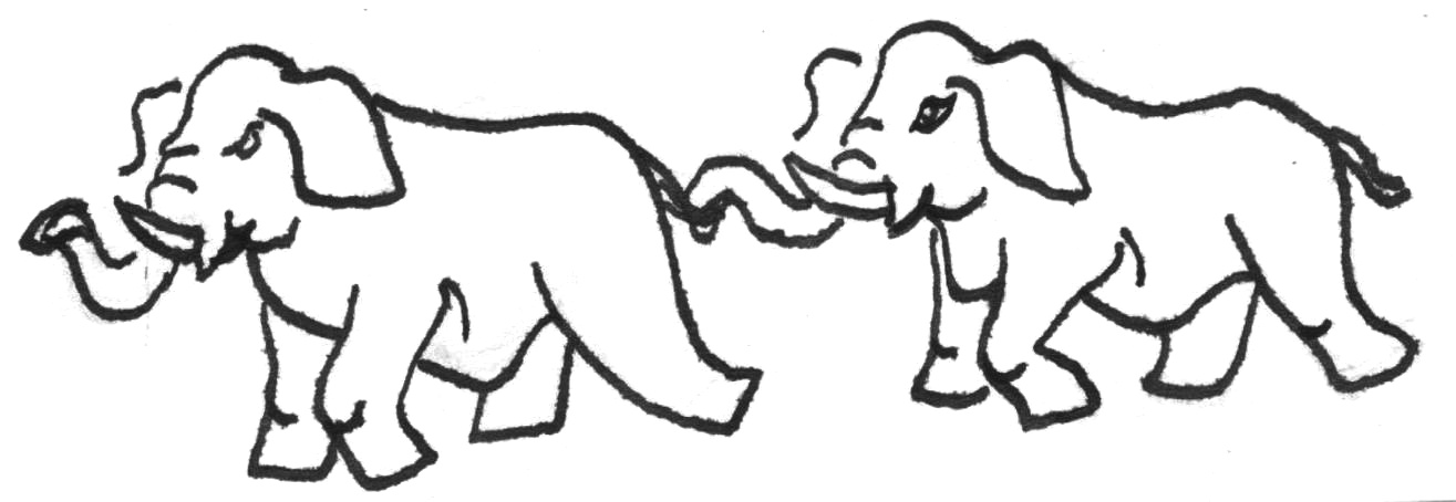 Elefanti - disegno di Luciano Scali