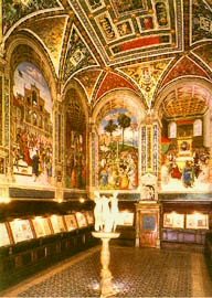 La volta della Biblioteca Piccolomini a Siena