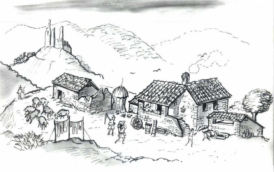 La Casina del Casalino - disegno di Luciano Scali da Romagnoli