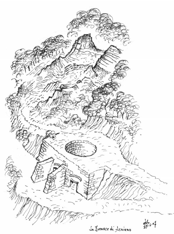 La Fornace di Arniano (disegno di Luciano Scali)