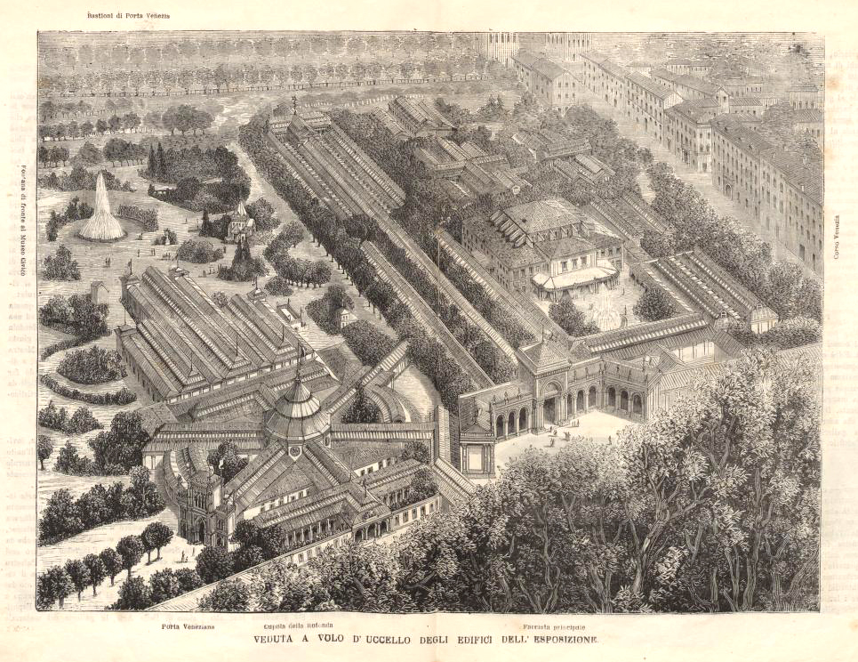 Esposizione Nazionale di Milano 1881. Tratta dalla pubblicazione Ricordo dell’Esposizione di Milano 1881 (da https://archive.org)