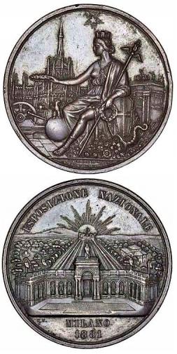 Medaglia commemorativa dell'Esposizione Industriale di Milano del 1881