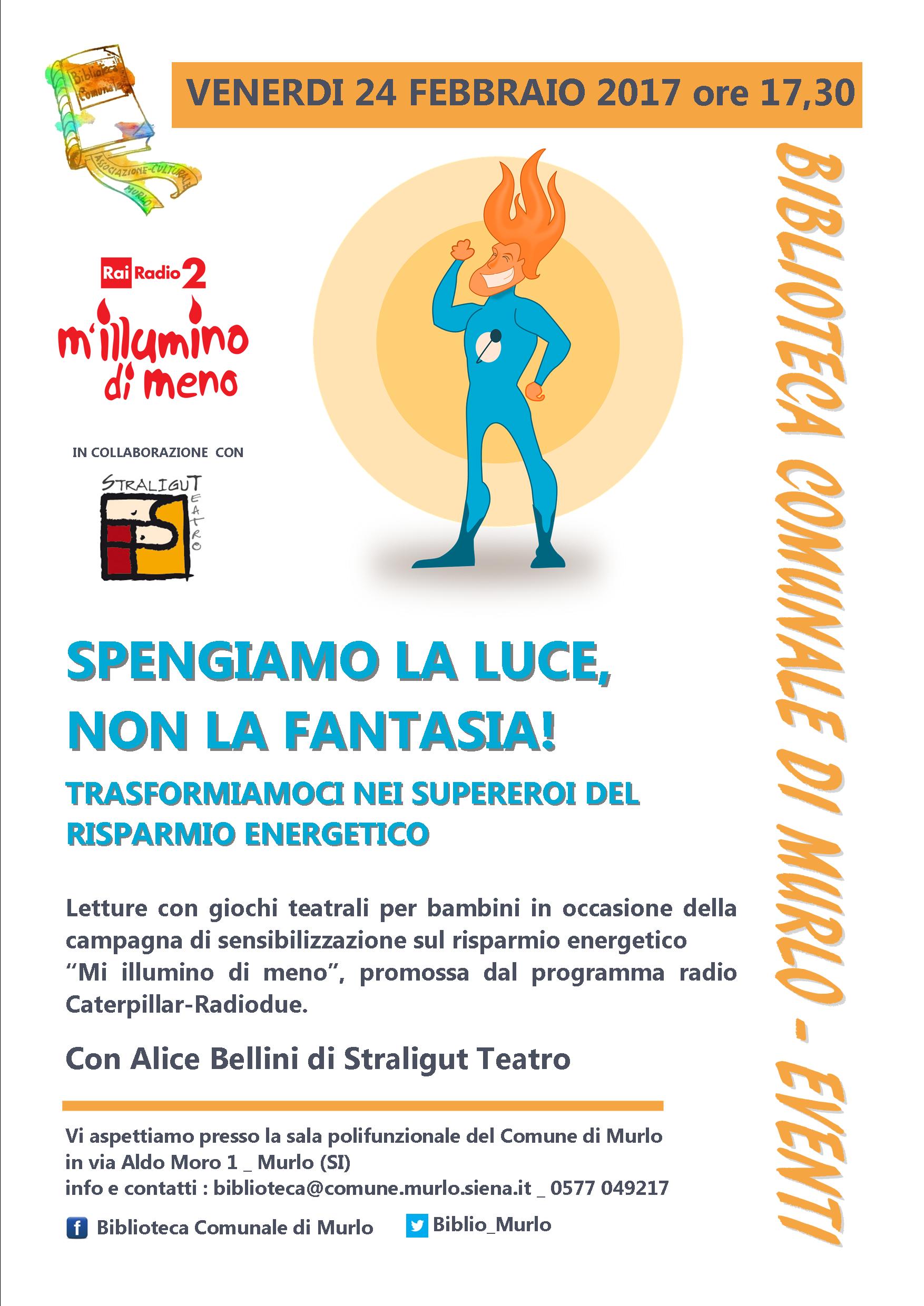 M'Illumino di Meno alla Biblioteca Comunale di Murlo