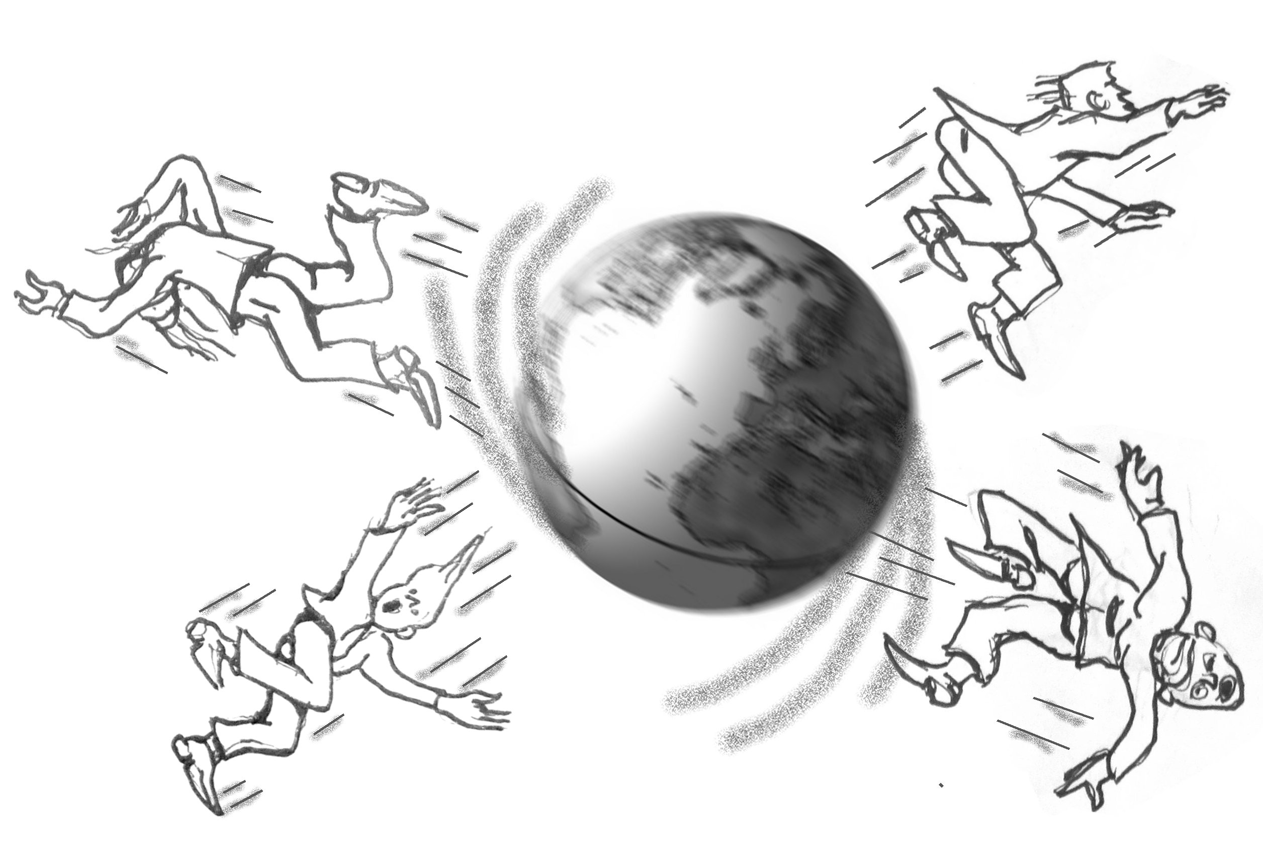 Velocità della Terra a Murlo - disegno di Luciano Scali
