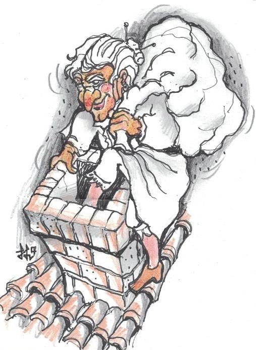 La Befana -disegno di Luciano Scali
