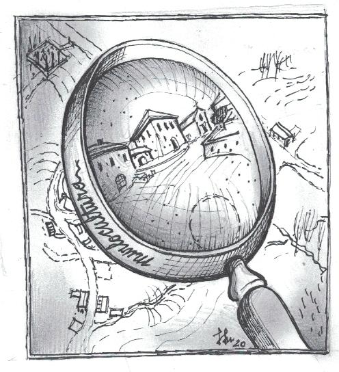 La sotria di Murlo in rete - disegno di Luciano Scali