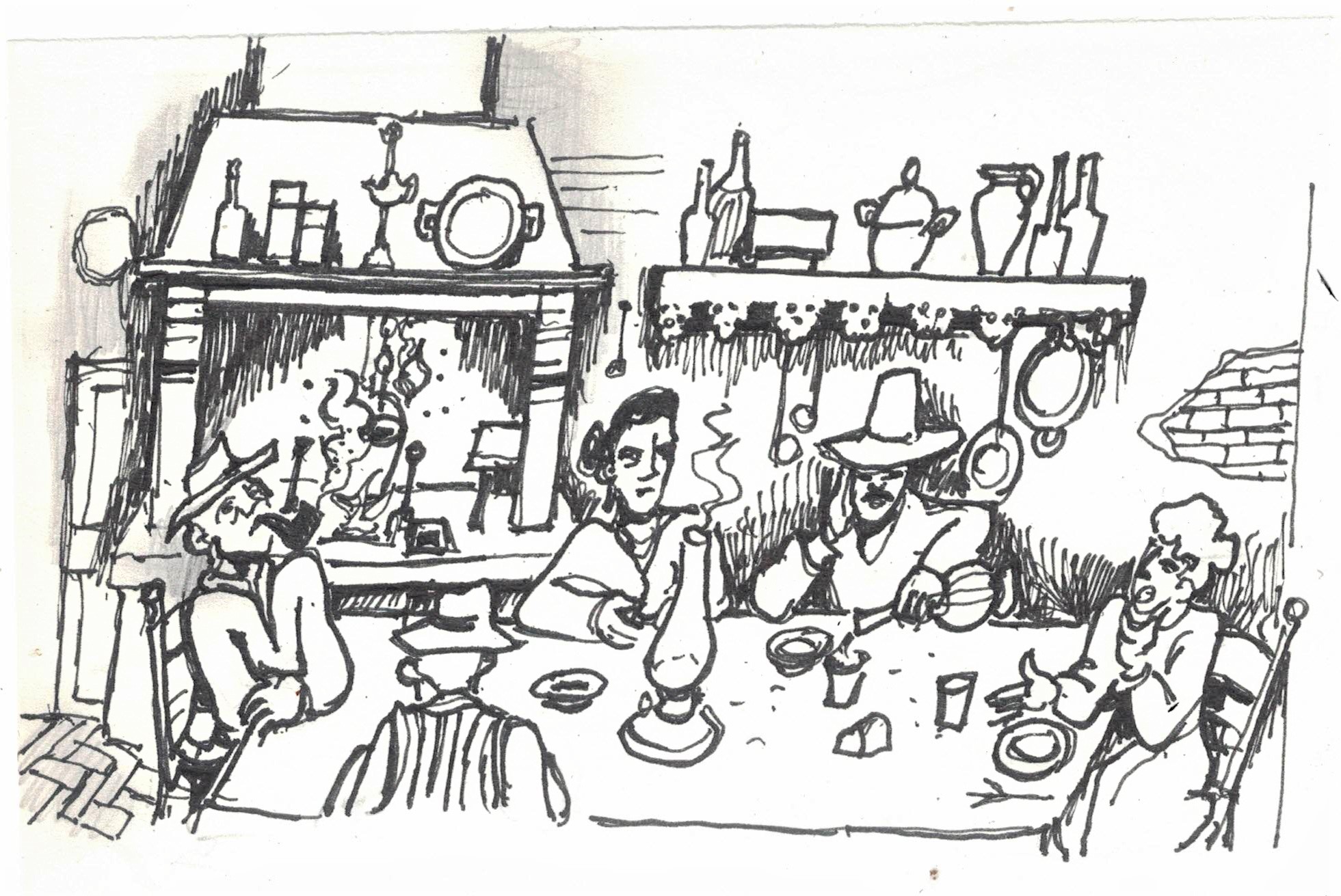 La veglia - disegno di Luciano Scali