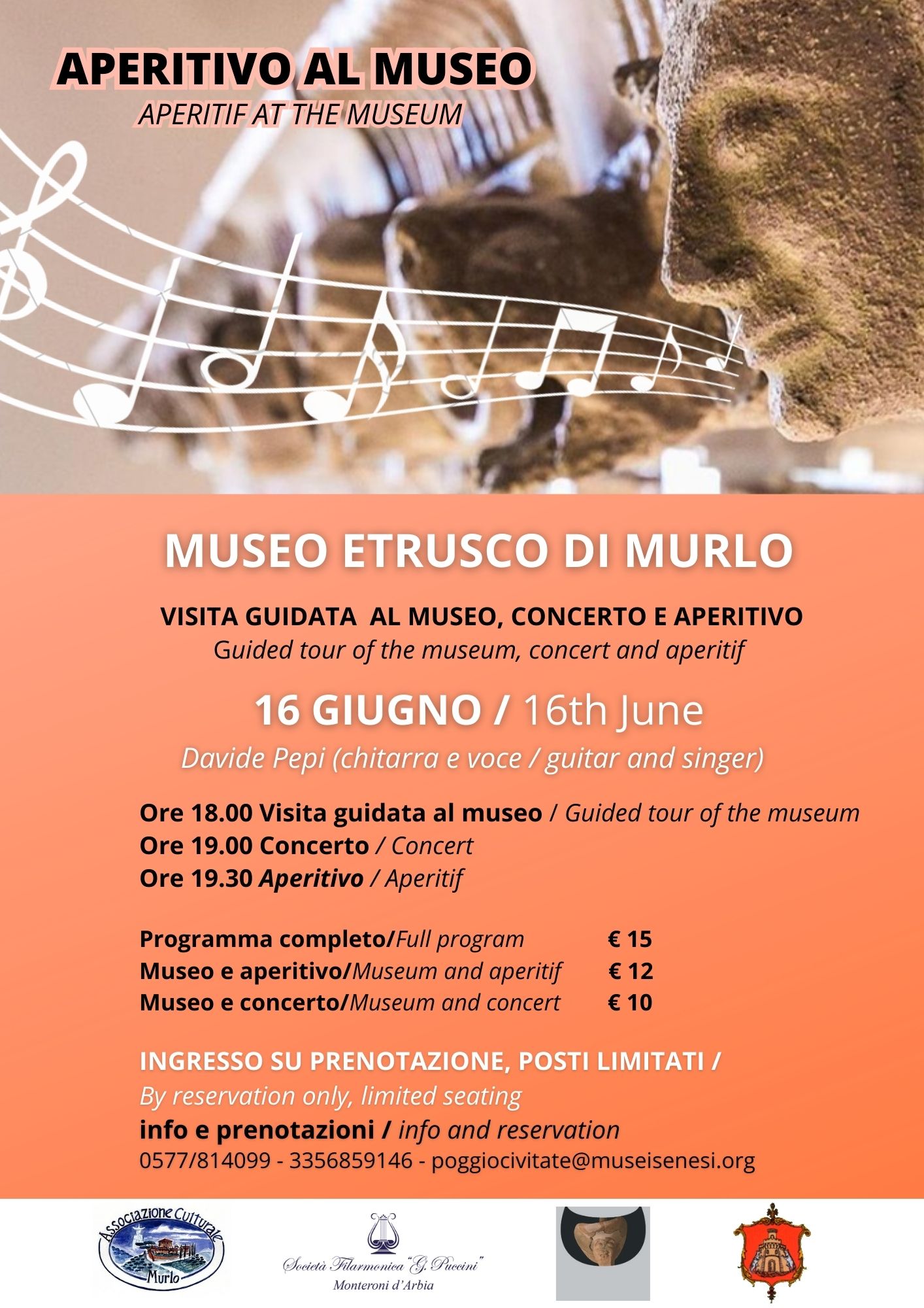 Aperitivo al Museo Archeologico di Murlo - 16 giugno 2024