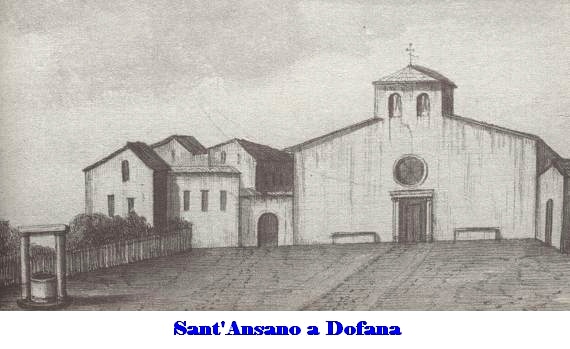 Chiesa di Sant'Ansano a Dofana (da un disegno del Romagnoli)