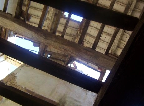 L'interno del tetto del Podere Cucculeggia