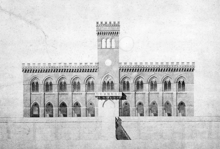 Quinciano - Progetto facciata per la Villa Pieri Nerli