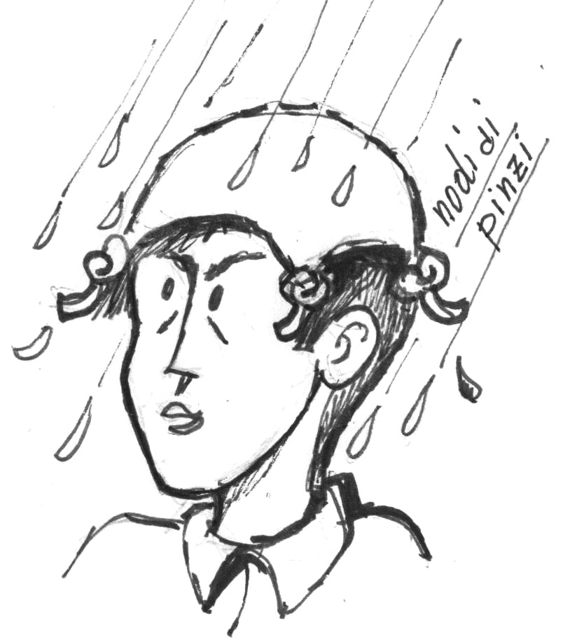 Fazzoletto per la pioggia - disegno di Luciano Scali