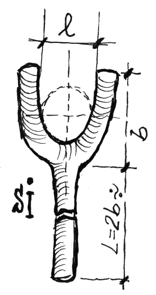 Forcella a U - disegno di Luciano Scali