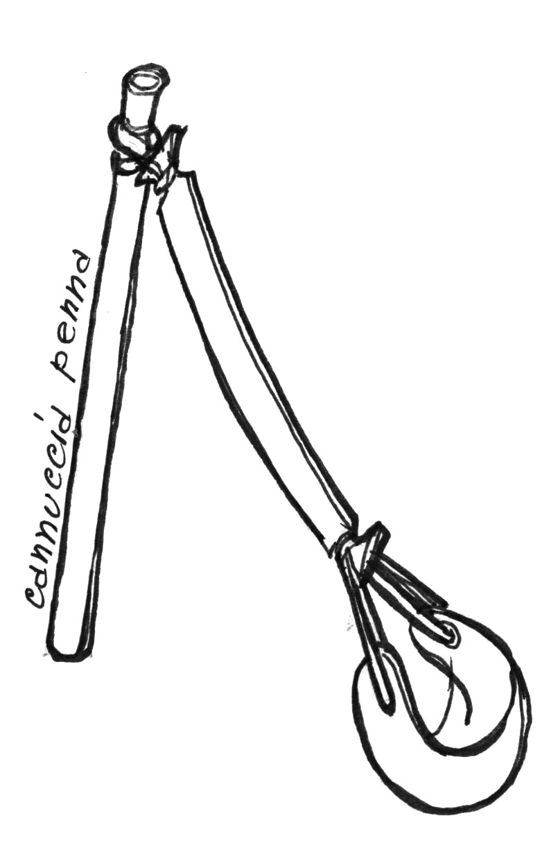 Schizzetto sulla cannuccia della penna - disegno di Luciano Scali