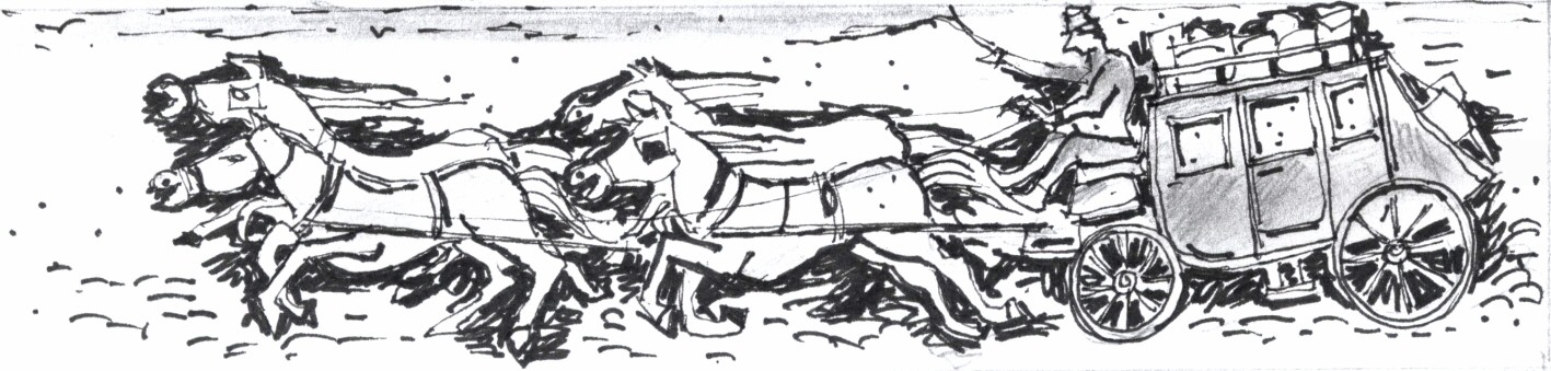 La Diligenza di Radi - disegno di Luciano Scali