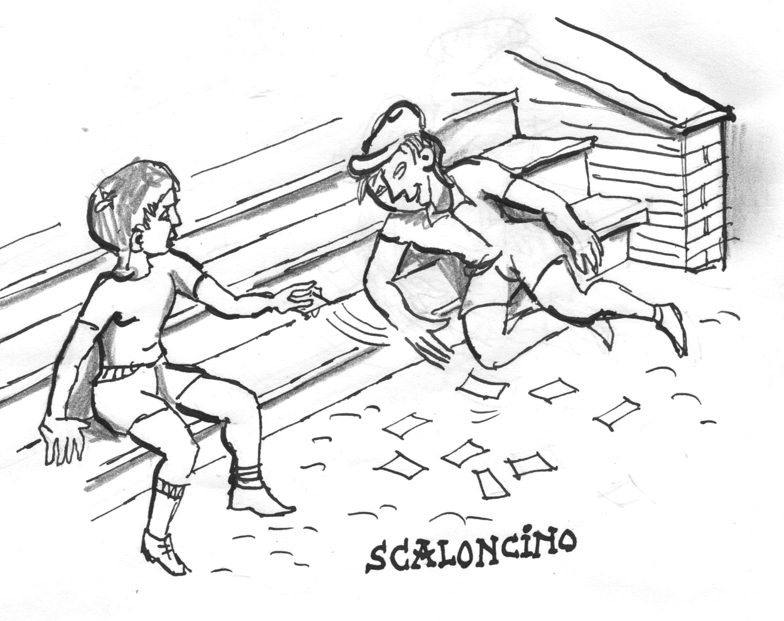 Scaloncino - disegno di Luciano Scali