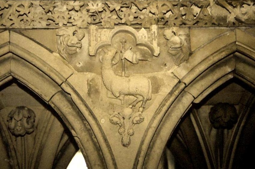 Mont Saint Michel - Decorazione delle colonnette del chiostro