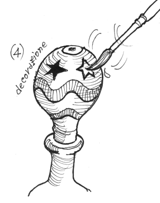 L'Angolo di Dosolina. Decorazione della lampadina - disegno di Luciano Scali