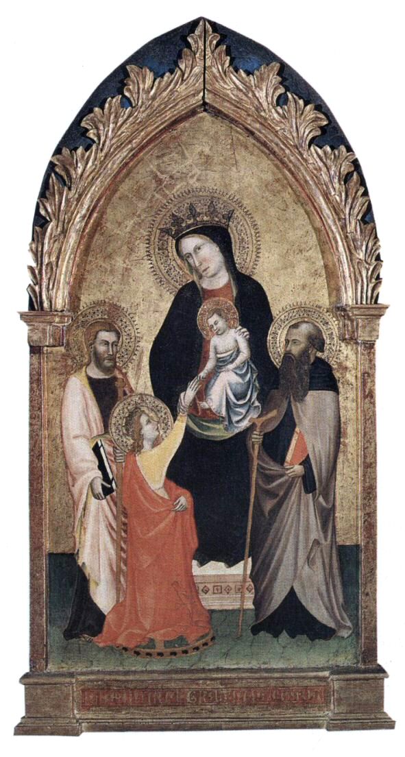 Matrimonio mistico di Santa Caterina d’Alessandria, dalla Chiesa di S. Pietro di Radi. Maestro di S.Ivo -Firenze- XIV/XV sec Buonconvento Museo d’arte Sacra della Val d’Arbia.